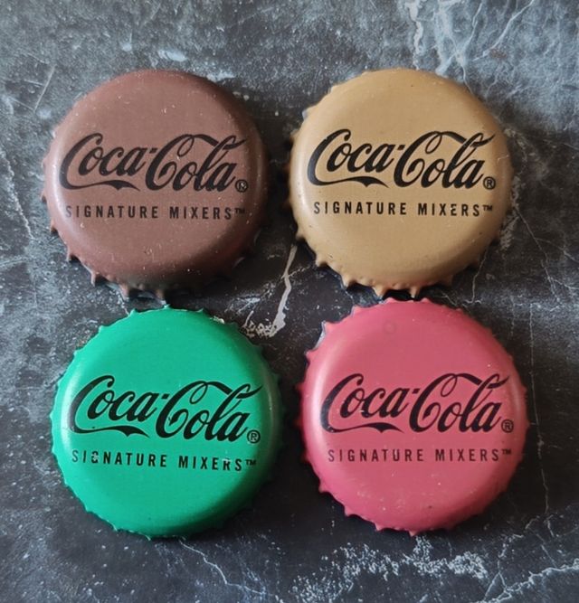 CHAPAS TAPON CORONA COLECCIÓN 4 UNIDADES COCA COLA