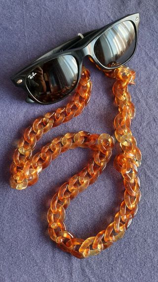NUEVO Cadena para gafas imita carey