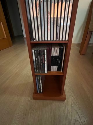 Mueble CD/DVD madera cerezo