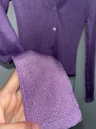 Top morado manga larga