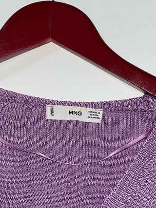 Top morado manga larga