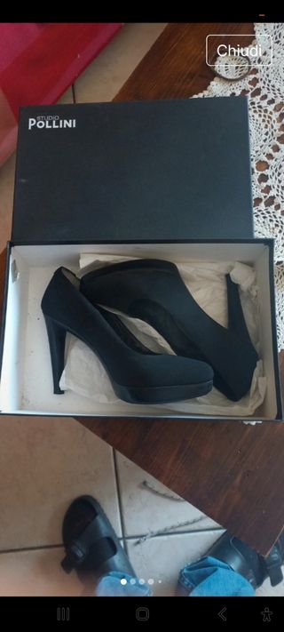 Scarpe Pollini nere tacco alto