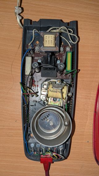 Teléfono góndola Telefónica AUN 8080 rojo antiguo