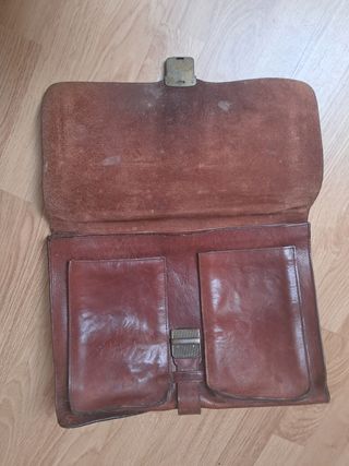 Maletín Piel Marrón Vintage