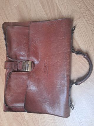 Maletín Piel Marrón Vintage