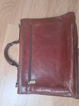 Maletín Piel Marrón Vintage