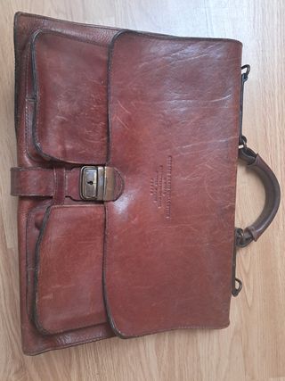 Maletín Piel Marrón Vintage