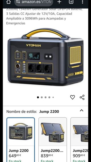 Estación energía portátil 2200W