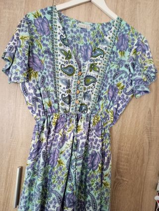 Vestido boho - Azul y morado