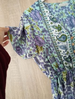 Vestido boho - Azul y morado