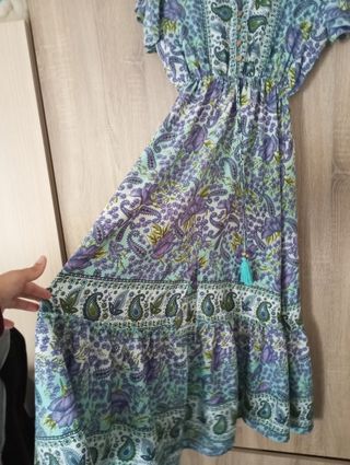 Vestido boho - Azul y morado