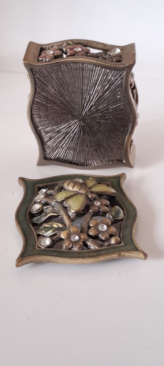 Caja Joyero Vintage Oro Verde