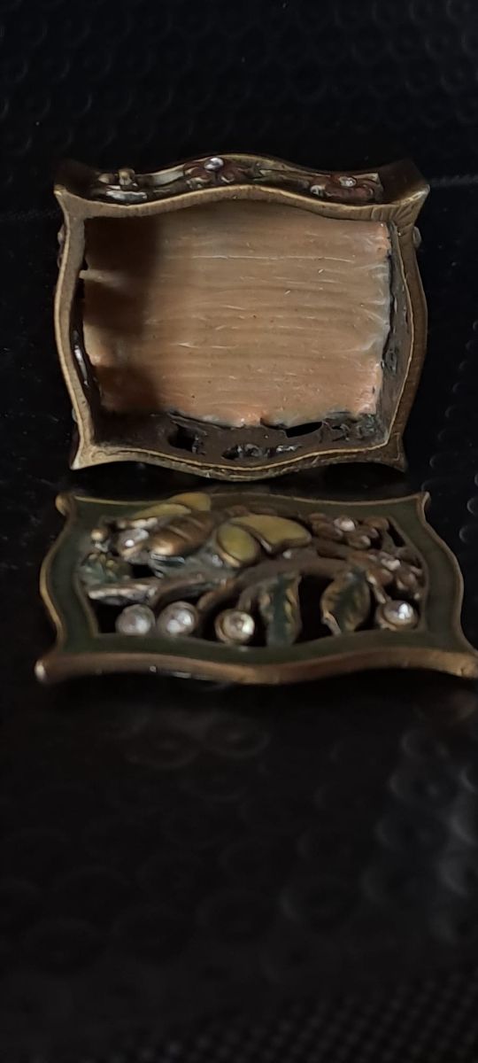 Caja Joyero Vintage Oro Verde