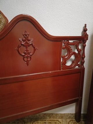 Cabecero cama madera - marrón - 135cm