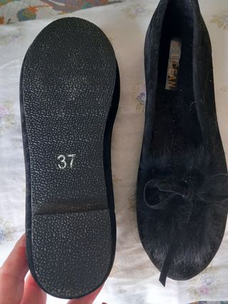 Bailarinas LICEAN negras, talla 37