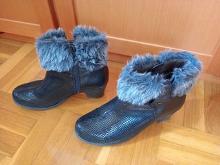 Botines charol negros