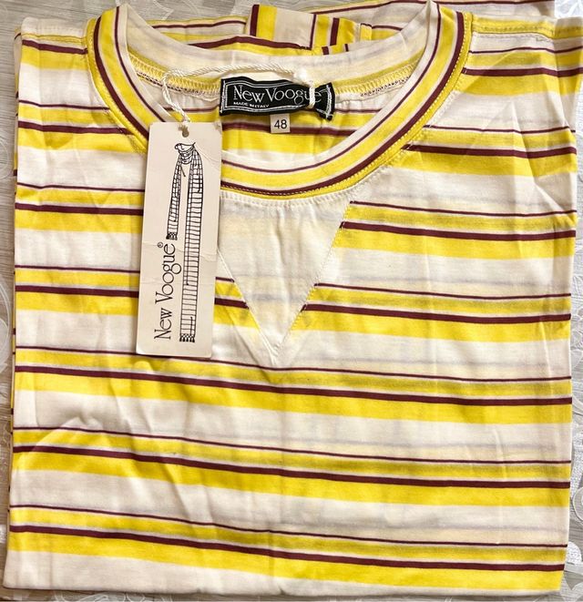 T-shirt donna a righe 100% cotone NUOVA