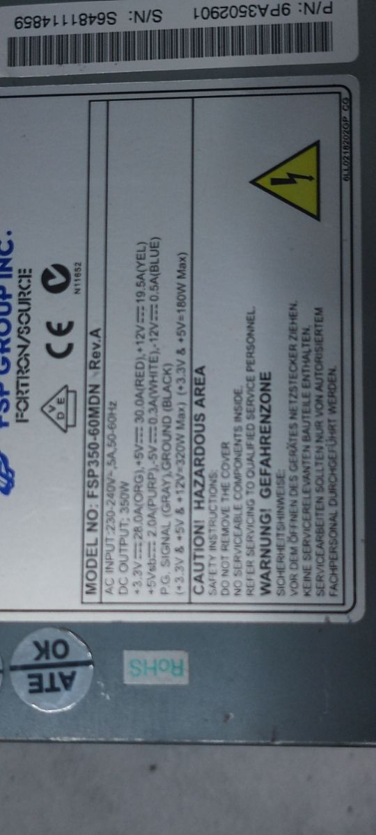 Fuente alimentación FSP 350W