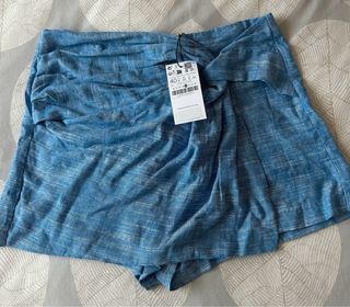 Falda pantalón Stradivarius azul