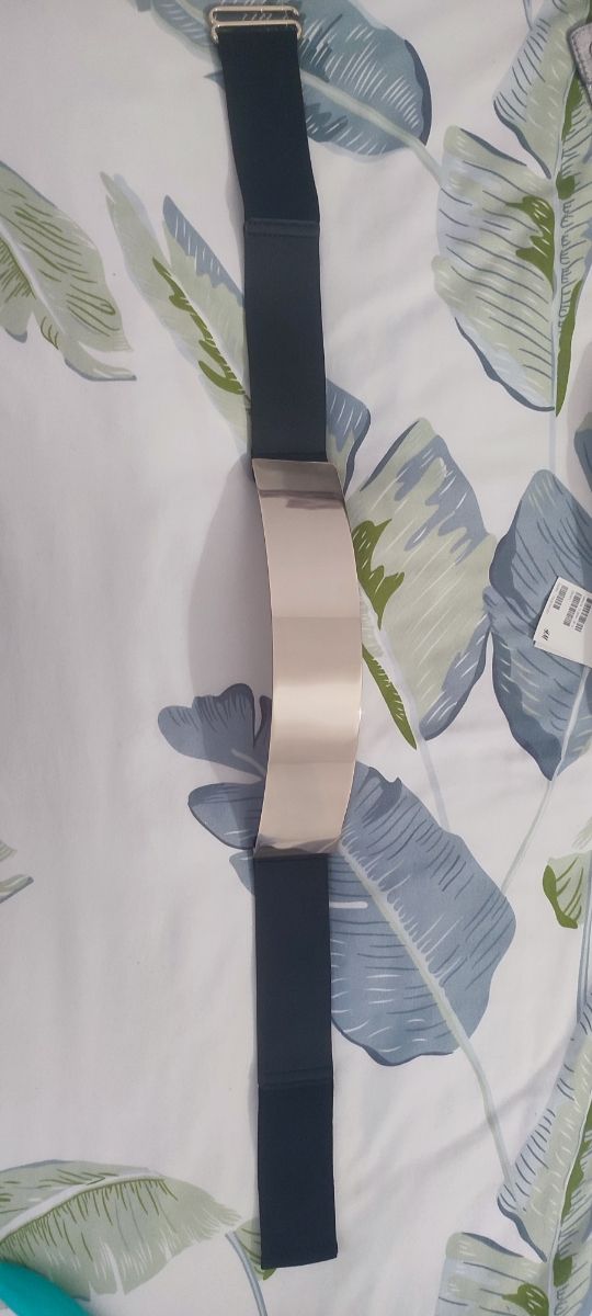 Cinturón negro dorado mujer