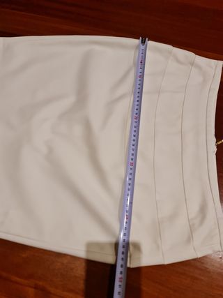 Falda lápiz Zara blanca