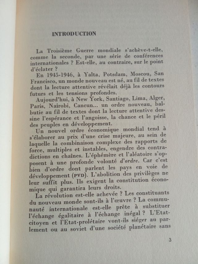 NOUVEL ORDRE ECONOMIQUE International