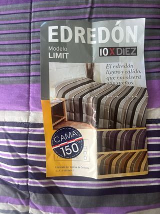 Edredón 10x10 Limit 150cm - marrón, morado