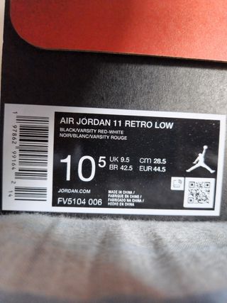 Air Jordan 11 Retro Low Bred Nuove Originali 