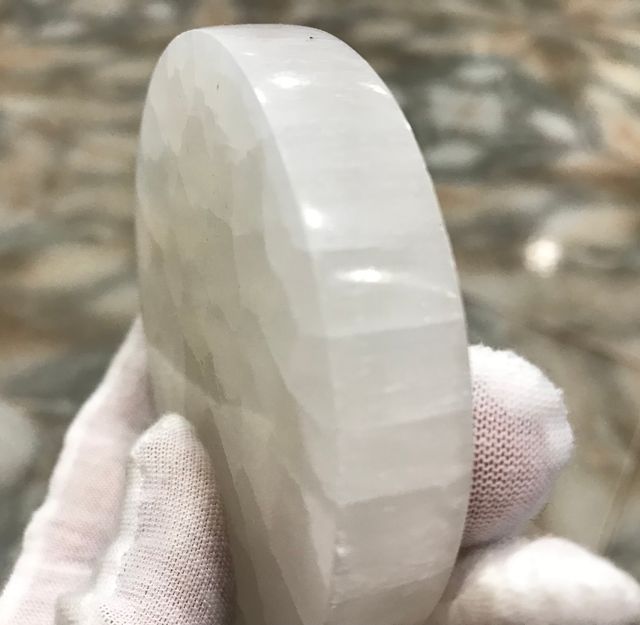 Disco Selenita Natural de (8cm)