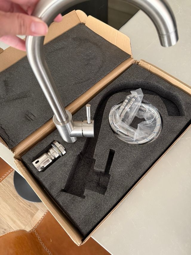 Grifo cocina acero inoxidable nuevo