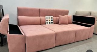 Sofá cama rosa - 3 plazas