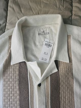 Camisa Hollister cebra XL