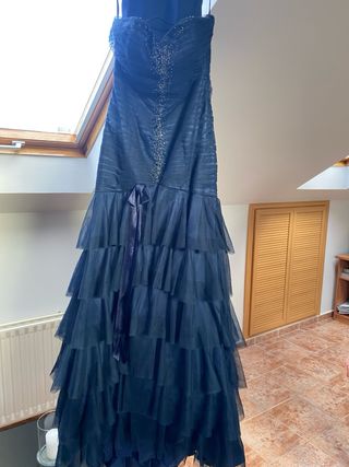 Vestido fiesta azul noche - Talla M