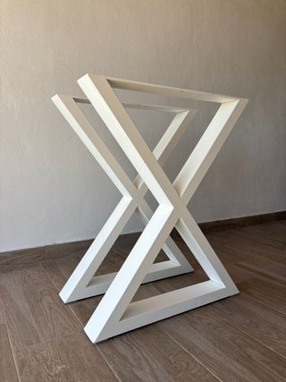 Patas mesa metal blanco - 2uds