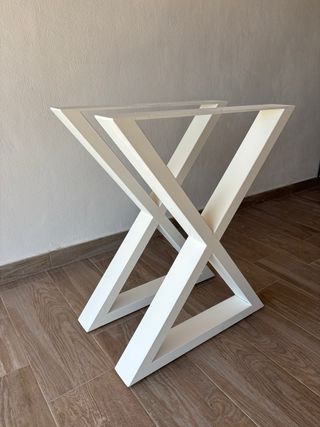 Patas mesa metal blanco - 2uds