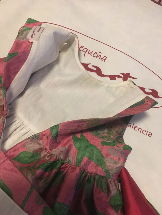 Vestido niña 6 años - floral, largo 70 cms