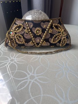 Bolso fiesta negro y dorado