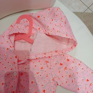 Giubbotto bimba rosa fiori 110cm