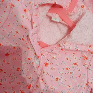 Giubbotto bimba rosa fiori 110cm