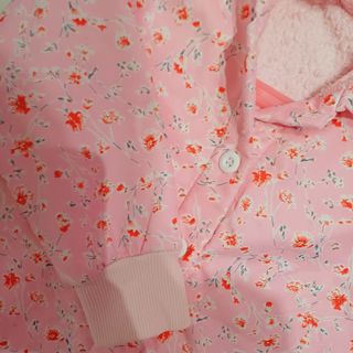 Giubbotto bimba rosa fiori 110cm