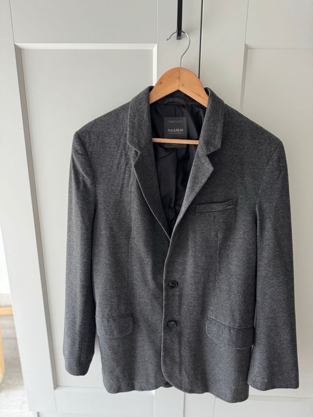 Americana gris Pull&Bear Hombre