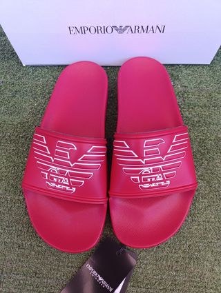 Chanclas Emporio Armani rojas - nuevas