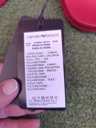 Chanclas Emporio Armani rojas - nuevas