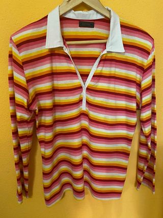 Polo rayas multicolor BEREL manga larga