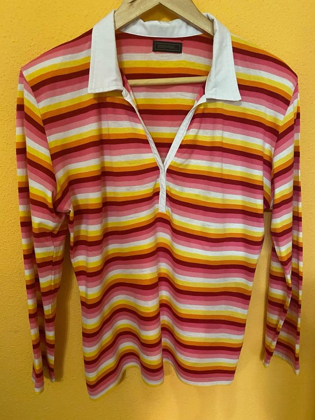 Polo rayas multicolor BEREL manga larga