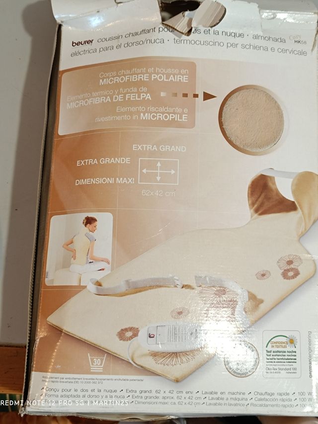 Respaldo eléctrico "beurer'