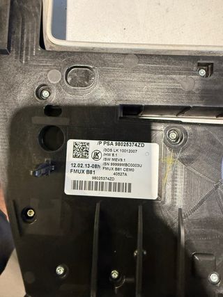 Panel radio Citroen: frontal