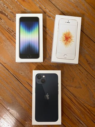 3 Cajas iPhone SE, 13 - Apple