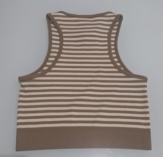  Lote de 3 tops crop rayas XS
