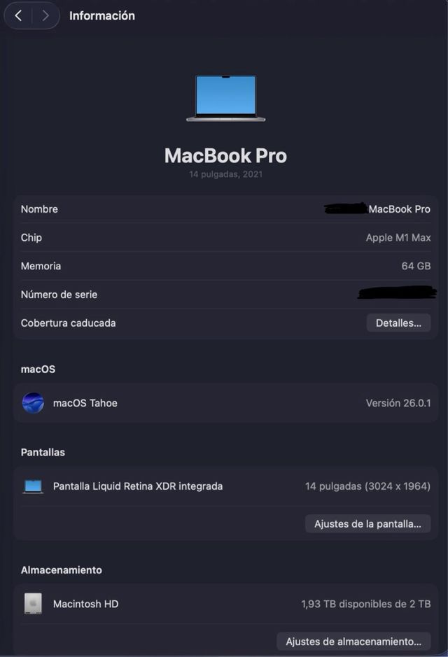 MacBook Pro 14” 2.250€